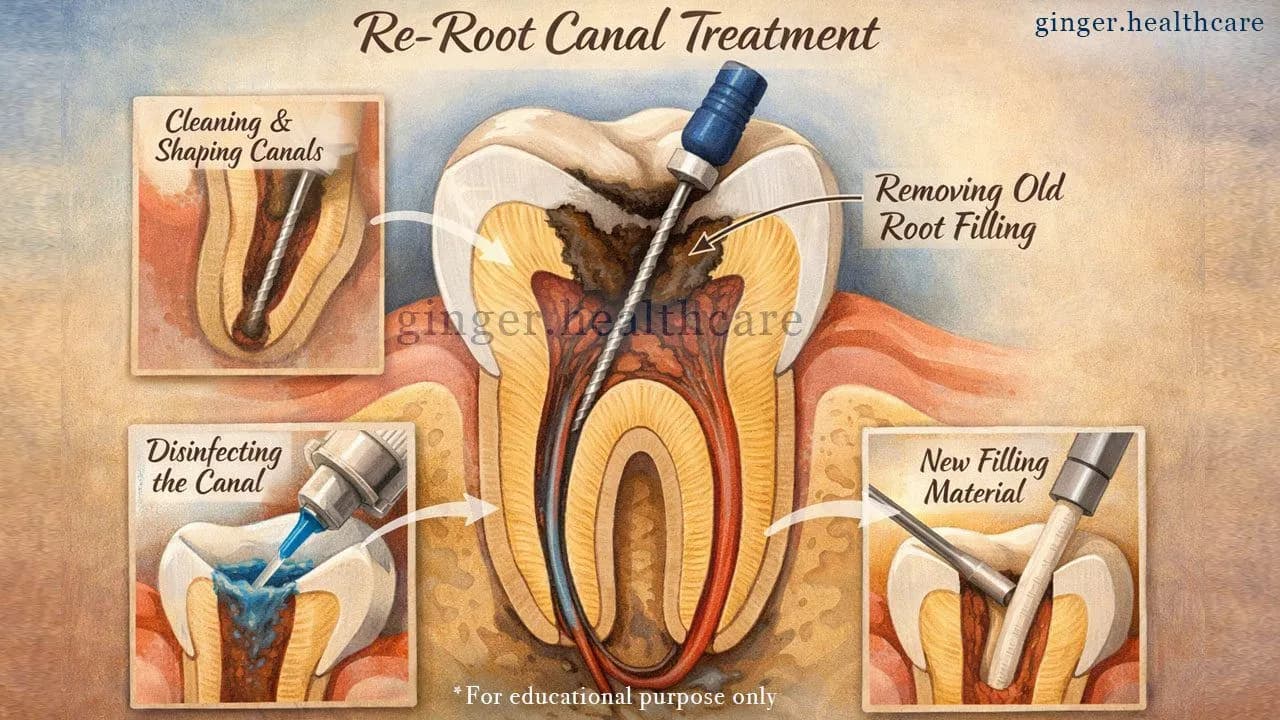 Re-root Canal Treatment at Aurum Dental Clinic, Vadodara